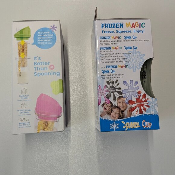 NIB Crunch Cup Cereal on the Go and NIB Frozen Magic Squeeze Cup - Picture 4 of 9